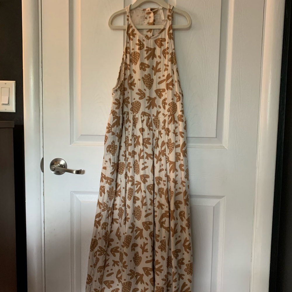 Rylee and Cru Ivory gauze maxi dress